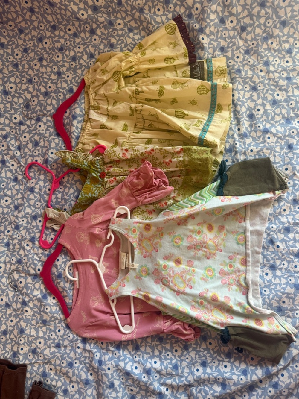 Girls Mixed Summer Tops - Pink, Yellow, Floral